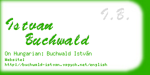 istvan buchwald business card